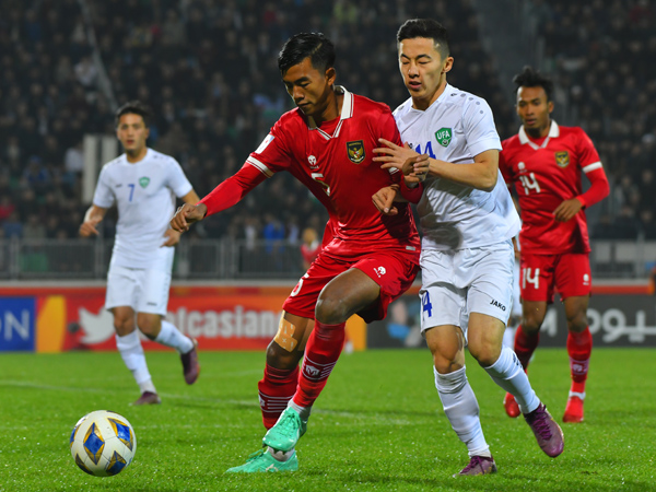 Laga timnas Indonesia U-20 kontra Uzbekistan di pertandingan terakhir Grup A Piala Asia U-20