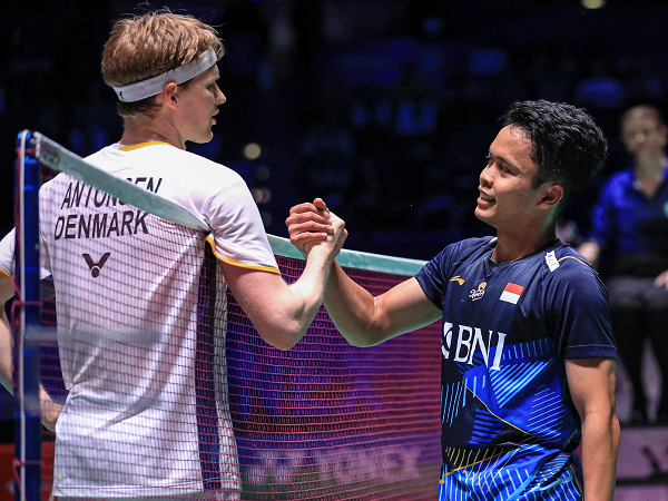 Anthony Ginting akui ketangguhan Anders Antonsen di All England 2023.
