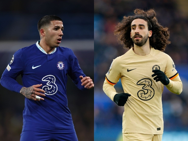 Enzo Fernandez dan Marc Cucurella. (Foto: Getty Images)