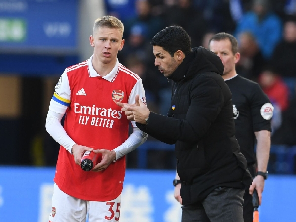 Oleksandr Zinchenko dan manajer Arsenal, Mikel Arteta
