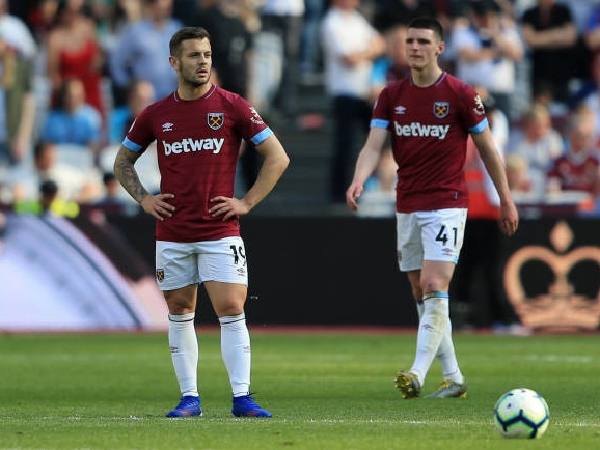 Jack Wilshere dan Declan Rice saat bertugas di West Ham