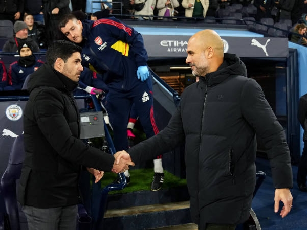 Mikel Arteta dan Pep Guardiola