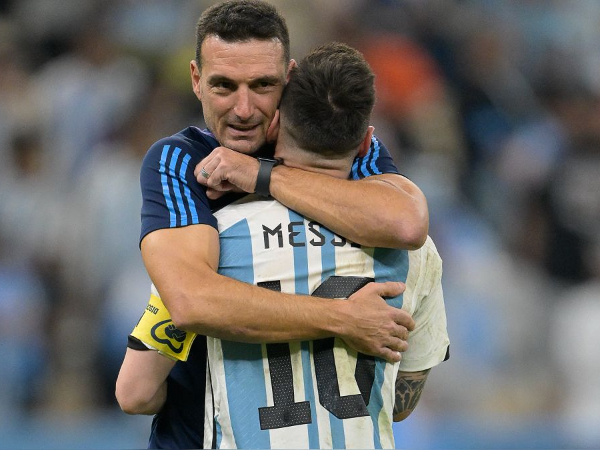 Lionel Messi dan Lionel Scaloni