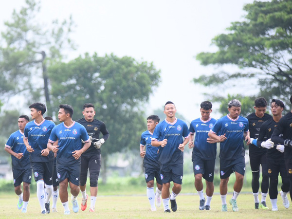 Latihan skuat Arema FC jelang Liga 1
