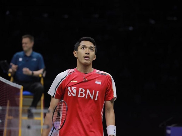 Jonatan Christie sedih gagal menang saat lawan Kunlavut Vitidsarn.