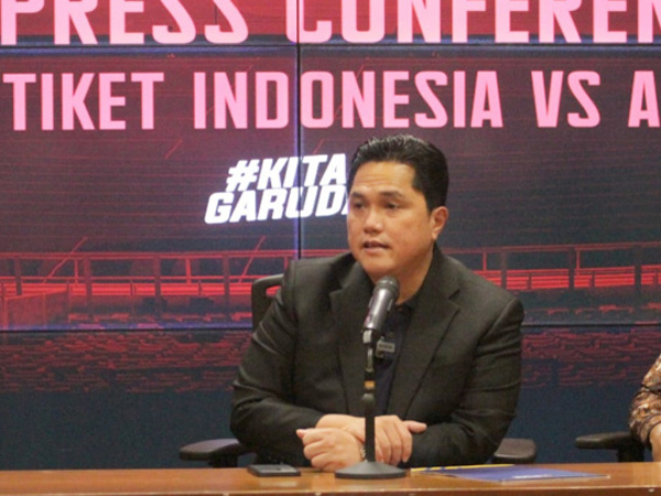 Ketum PSSI, Erick Thohir mengumumkan harga tiket laga timnas Indonesia vs Argentina
