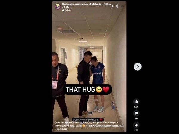 Momen Haru Dukungan Lee Chong Wei Kepada Pearly Tan Setelah Kekalahan di Final