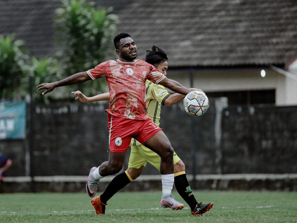 Pemain PSS Sleman, Ricky Cawor di laga uji tanding kontra Persip Pekalongan