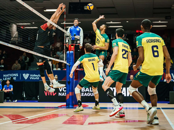 VNL 2023: Brasil Masih Terlalu Kuat untuk Jerman