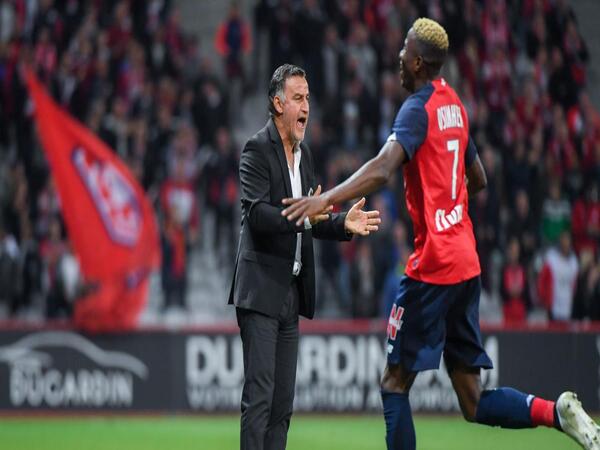 Tak harmonis saat masih bersama di Lille, Victor Osimhen tidak setuju jika Napoli menunjuk Christophe Galtier sebagai manajer tim yang baru / via AFP