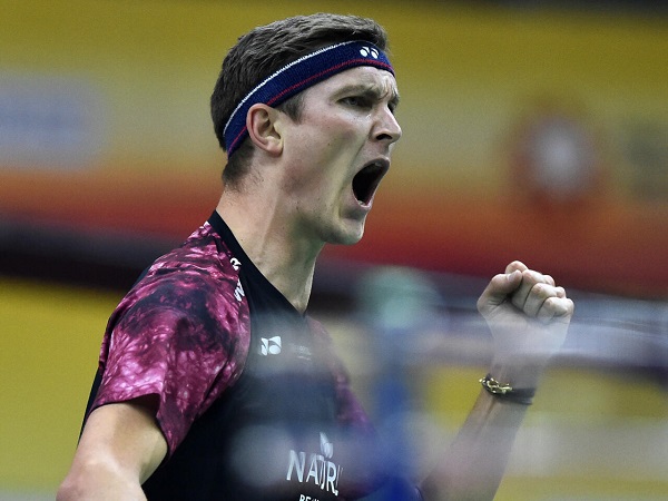 Viktor Axelsen hindari cedera usai juarai Indonesia Open 2023.