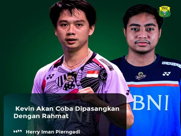 Kevin Sanjaya Pilih Rahmat Hidayat Jadi Partner Baru