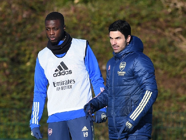 Nicolas Pepe dan manajer Arsenal, Mikel Arteta