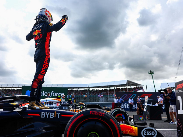 Max Verstappen senang bukan main usai menangi GP Inggris.