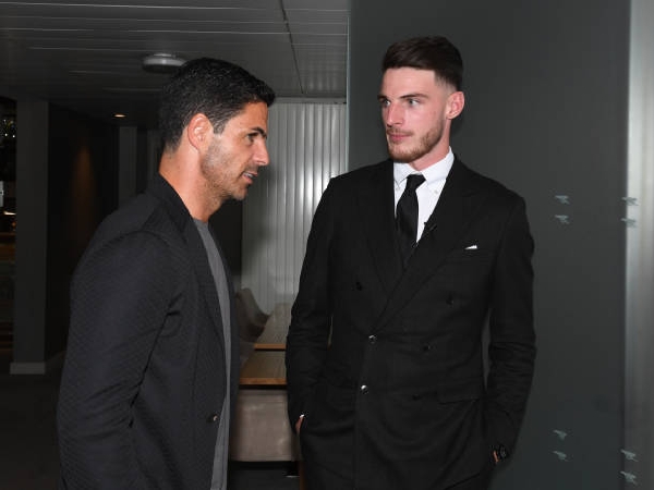 Declan Rice dan manajer Arsenal, Mikel Arteta