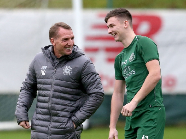 Brendan Rodgers dan Kieran Tierney saat masih di Celtic