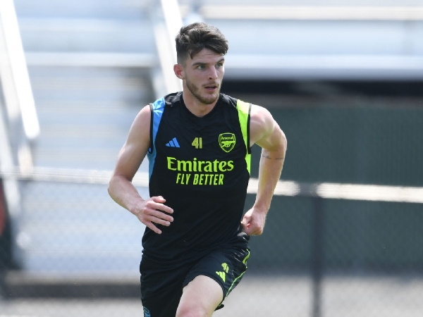 Declan Rice siap melakoni debutnya untuk Arsenal