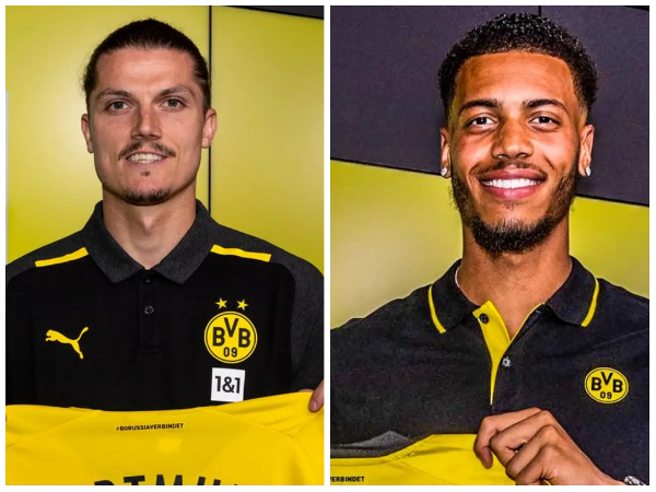Dua gelandang baru Borussia Dortmund, Marcel Sabitzer dan Felix Nmecha