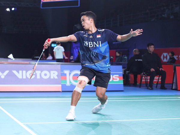 Anthony Ginting frustasi gagal juarai Australia Open 2023.