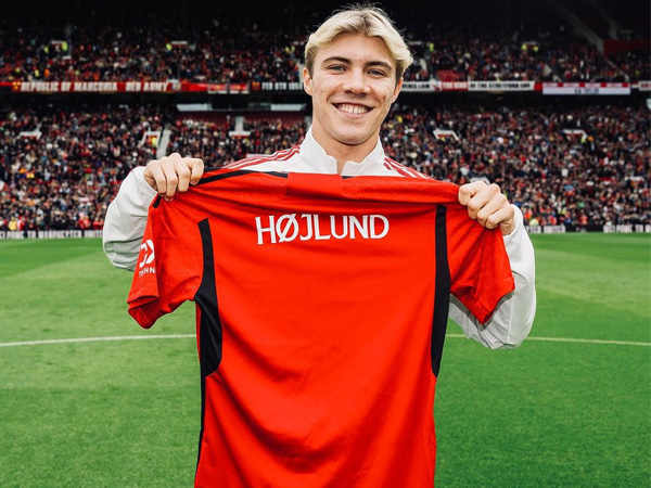 Striker Manchester United, Rasmus Hojlund.