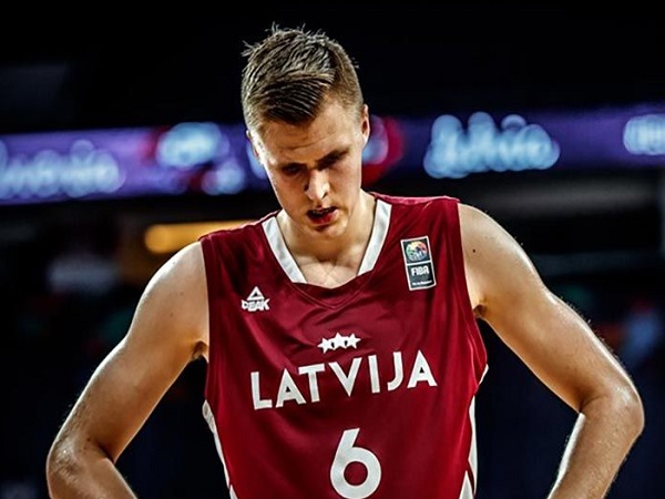 Center Latvia, Kristaps Porzingis. (Images: Getty)