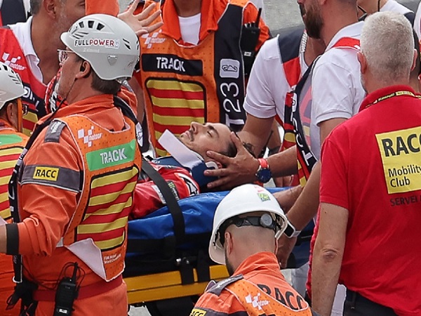 Francesco Bagnaia Sesaat setelah alami kecelakaan