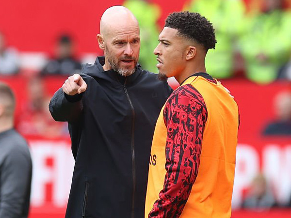 Erik ten Hag dan Jadon Sancho.