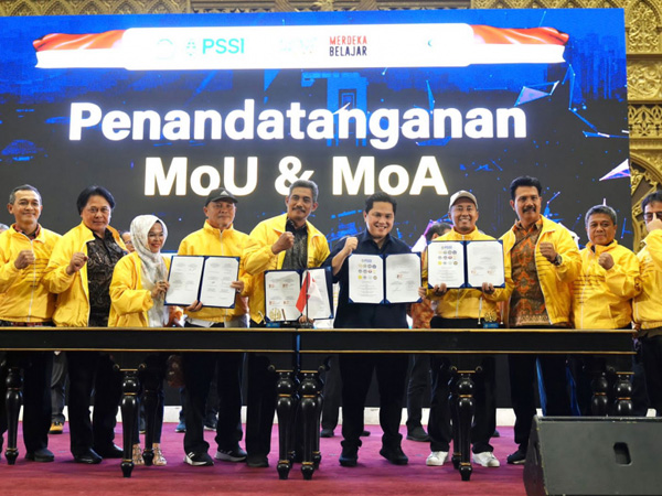 Ketua Umum PSSI, Erick Thohir jalin kerja sama dengan 12 LPTK seluruh Indonesia