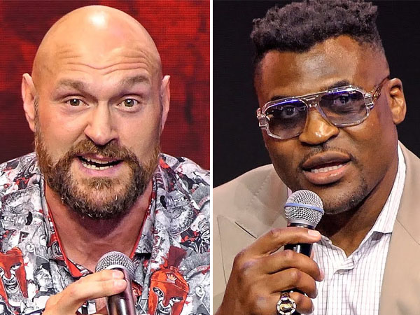 Tyson Fury (kiri) dan Francis Ngannou. (Foto: The Ring)