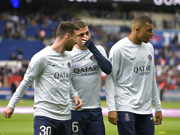 Marco Verratti, Lionel Messi, dan Kylian Mbappe