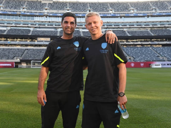 Mikel Arteta dan Oleksandr Zinchenko