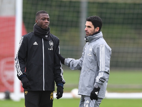 Nicolas Pepe dan manajer Arsenal, Mikel Arteta