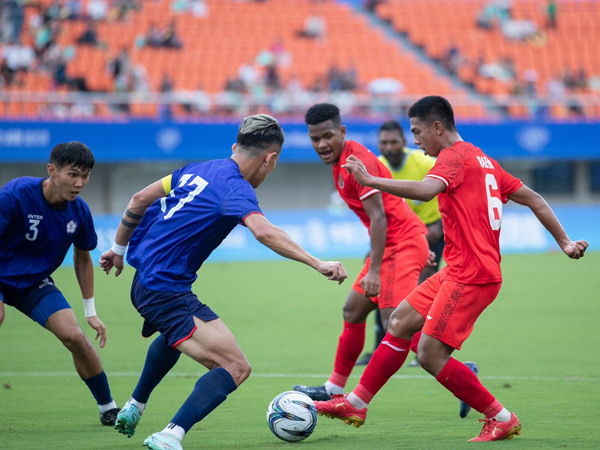 Laga timnas Indonesia U-24 kontra China Taipei