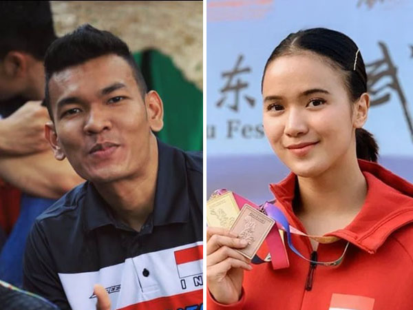 Hernanda Zulfi (kiri) dan Nandhira Mauriskha akan membawa bendera Indonesia dengan mengenakan baju adat di upacara pembukaan Asian Games Hangzhou. (Foto: X.com)