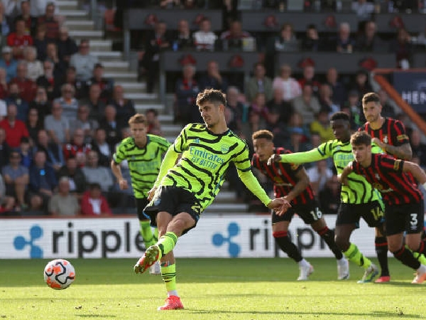 Kai Havertz mencetak gol pertamanya untuk Arsenal dari titik putih
