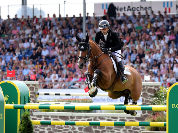 Eric Lamaze berfoto saat berkuda pada 2019, tahun di mana ia mengumumkan kepada publik bahwa ia didiagnosis menderita kanker otak. (Foto: Inside The Games)