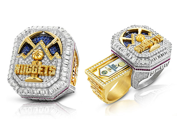 Fitur unik pada cincin juara Denver Nuggets belum pernah dilakukan sebelumnya pada perhiasan atau cincin kejuaraan sebelumnya. (Foto: Jason of Beverly Hills)