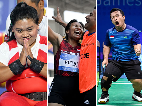 Siti Mahmudah (angkat berat), Ni Made Arianti Putri (atletik), pebulu tangkis Subhan (bulu tangkis), adalah tiga dari 130 atlet Indonesia di 12 cabor yang berkompetisi di Asian Para Games Hangzhou. (Foto: Xinhua)