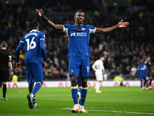 Nicolas Jackson mengemas tiga gol melawan Tottenham Hotspur