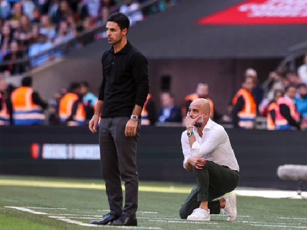 Mikel Arteta dan Pep Guardiola