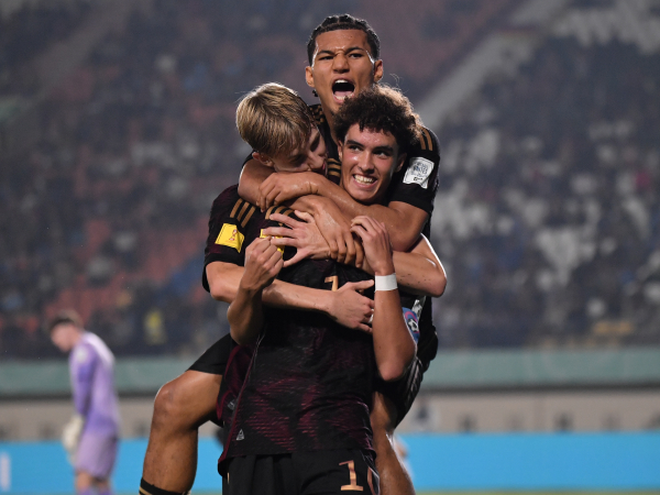 Pemain Jerman U-17 ketika merayakan gol