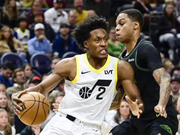 Collin Sexton (kiri) mencetak 16 poin saat Utah Jazz menang 105-100 atas New Orleans Pelicans.