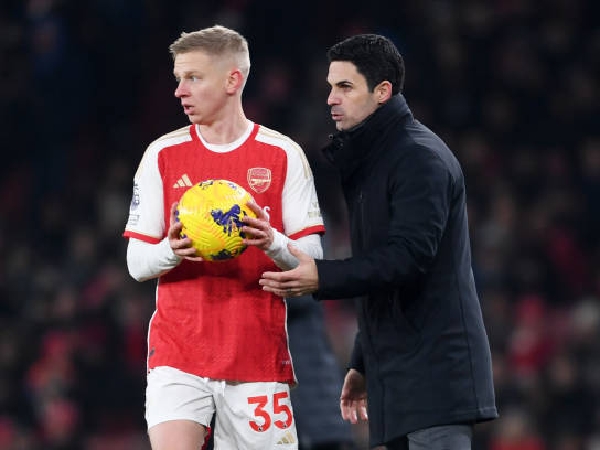 Oleksandr Zinchenko dan manajer Arsenal, Mikel Arteta