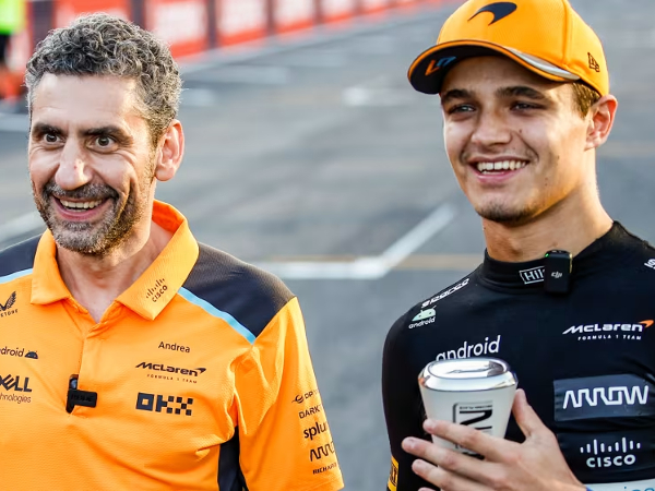 Lando Norris dan Andrea Stella