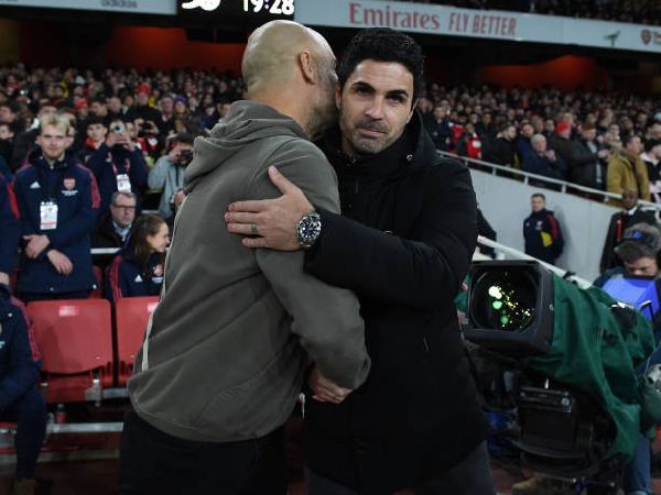 Mikel Arteta dan Pep Guardiola