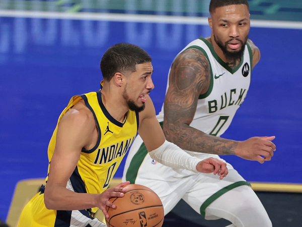 Damian Lillard tak emosi selebrasinya ditiru Haliburton.