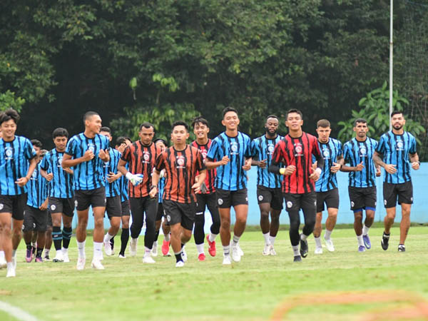 Latihan perdana Arema FC pasca libur