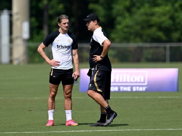 Conor Gallagher dan pelatih kepala Chelsea, Mauricio Pochettino