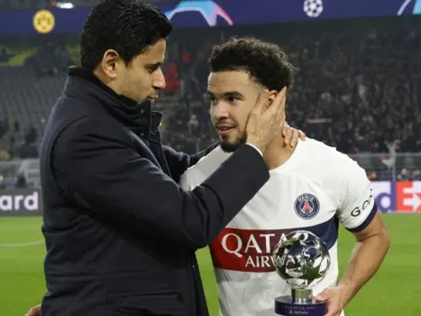 Nasser Al-Khelaifi dan Warren Zaire-Emery