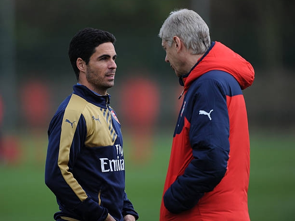 Mikel Arteta dan Arsene Wenger